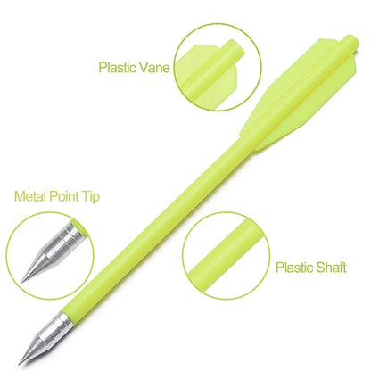 Set of 4 Crossbow Bolts for Miniature Crossbows - Yellow Plastic Body