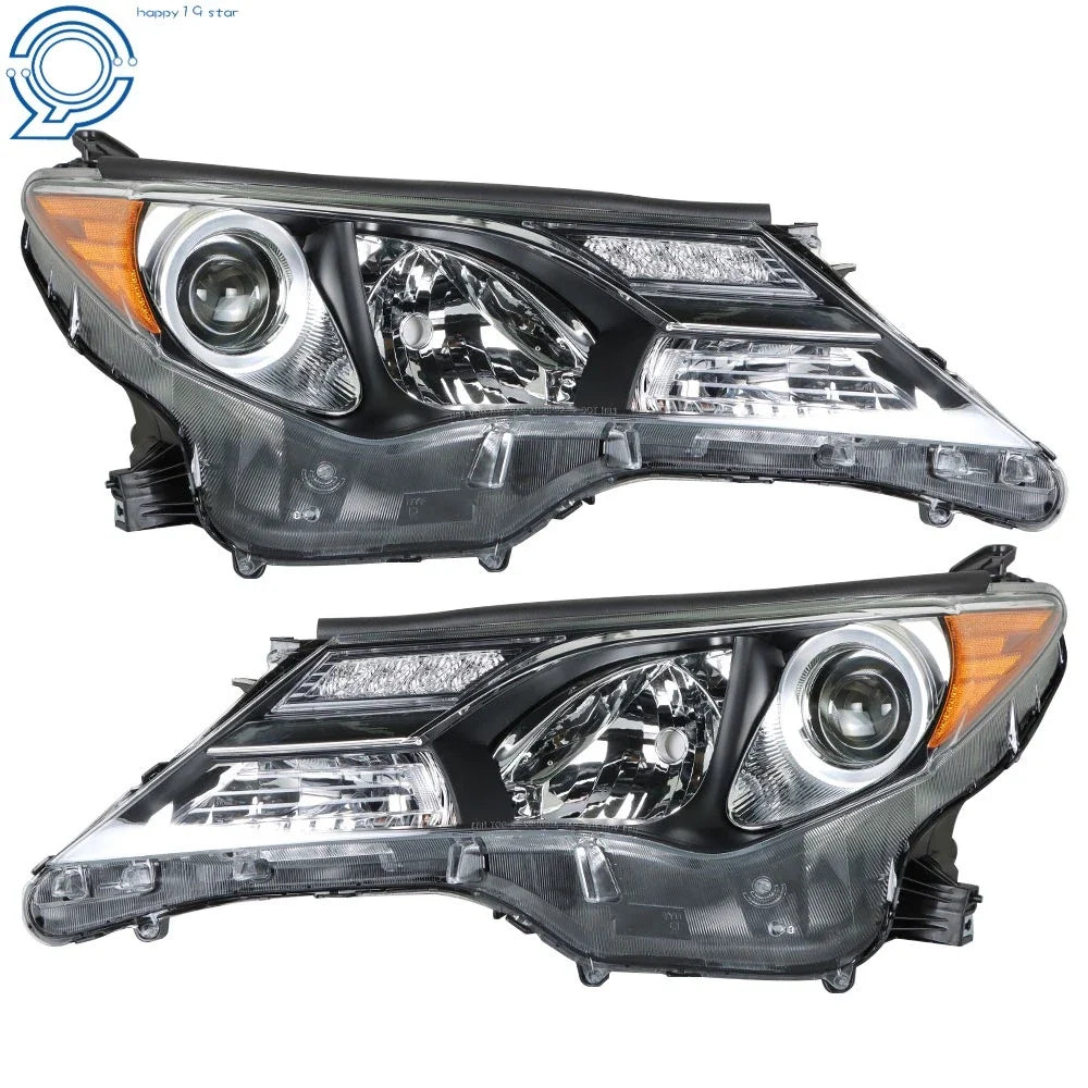 Pair of Halogen Headlights for Toyota RAV4 (2013–2015) Left+Right Side
