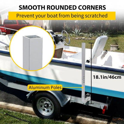 1-1/8" Thick Aluminum Boat Trailer Guide Poles for 46" Trailer (1.5" Square)