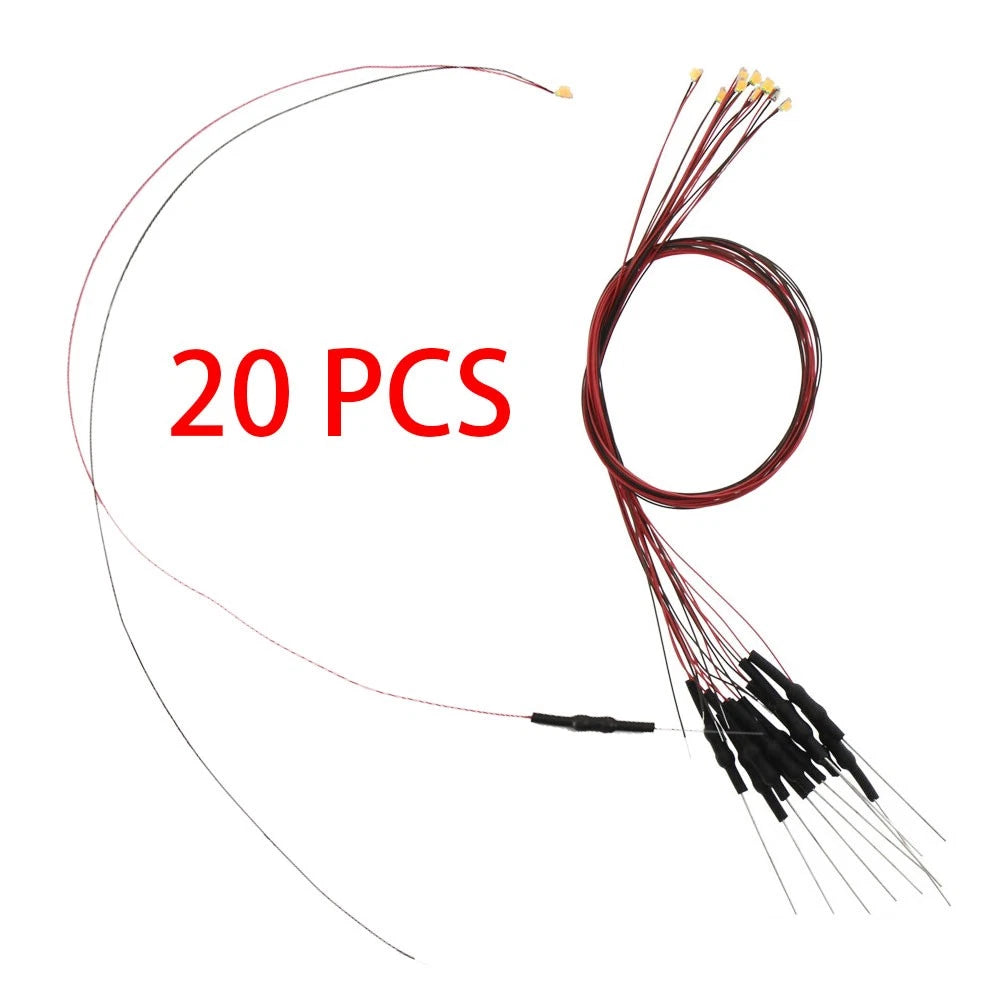 20pcs 30awg Pre-wired SMD LED 0805 Light Layouts for 12V Systems