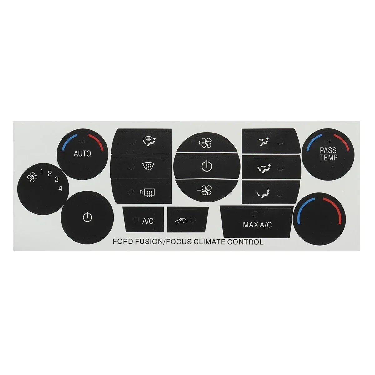 Heater AC Climate Control Button Repair Decal Stickers for Ford Escape Fusion
