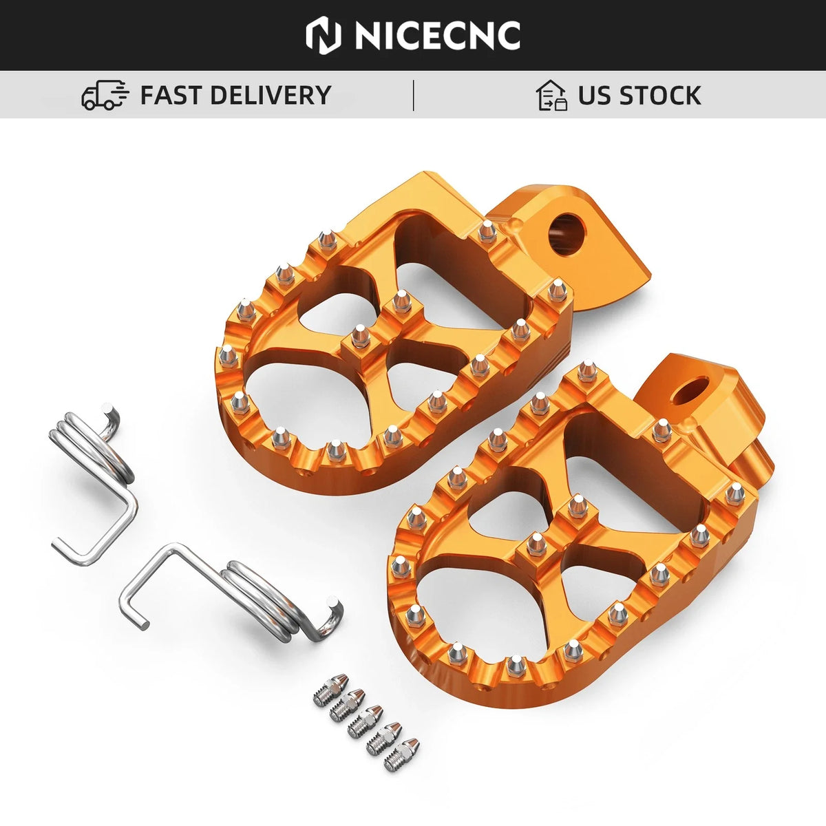 Billet Foot Pegs for KTM 200 250 300 450 500 530 XCW XCF-W (2006–2016)