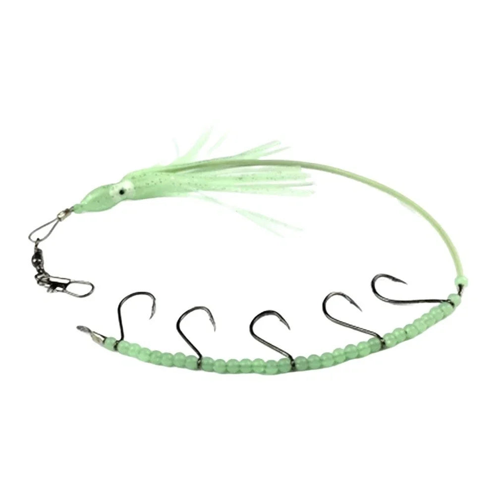 33cm Saltwater Trolling Lure for Fishing (PVC, Metal, Glow Beads)
