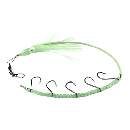 33cm Saltwater Trolling Lure for Fishing (PVC, Metal, Glow Beads)