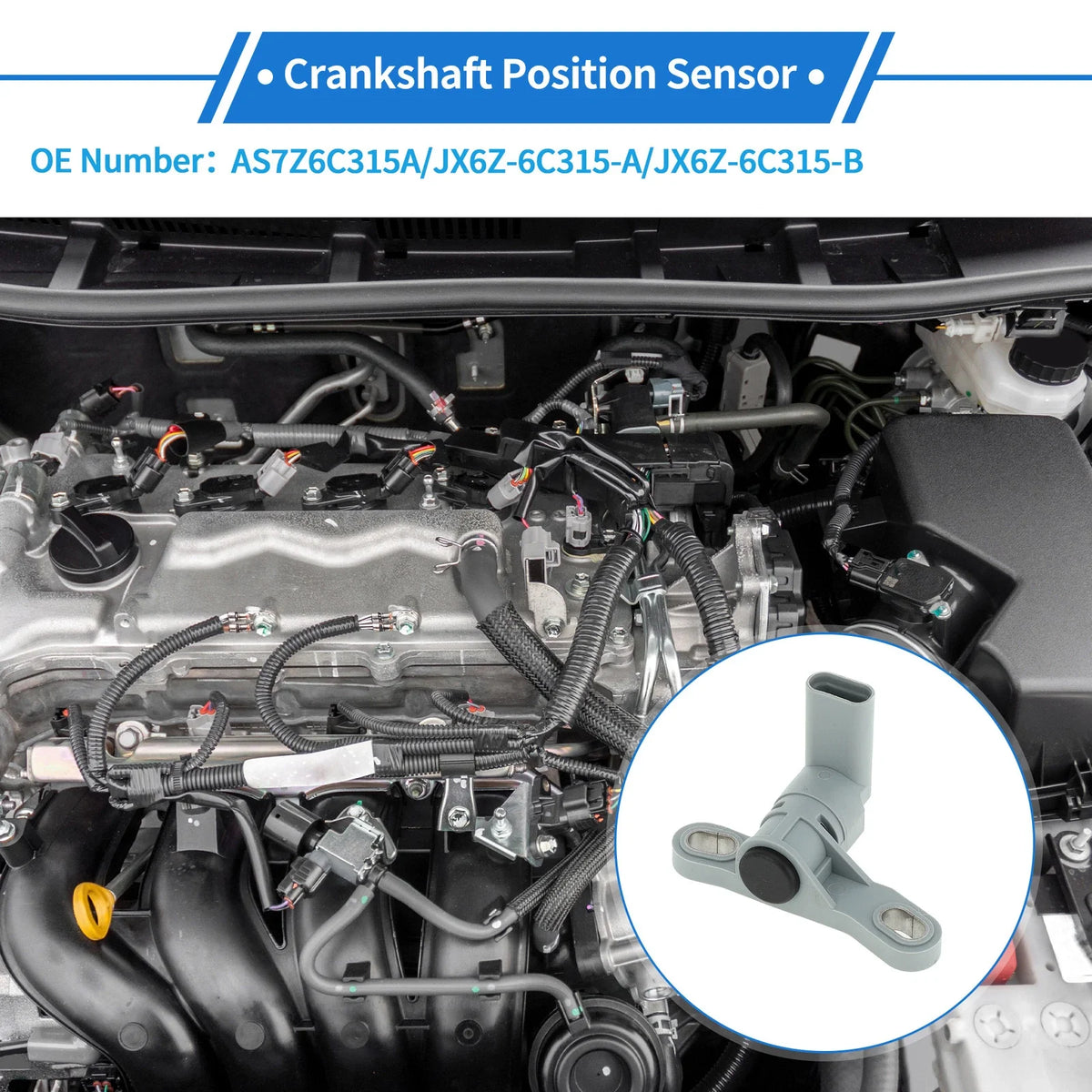 Crankshaft Position Sensor for Ford Focus RS ST 2.0 2.3 (2016–2018) AS7Z6C315A