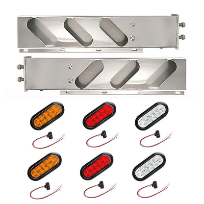 30" Chrome Mud Flap Hanger Lights Bar for BS-902-052#DW22-005 (LED)