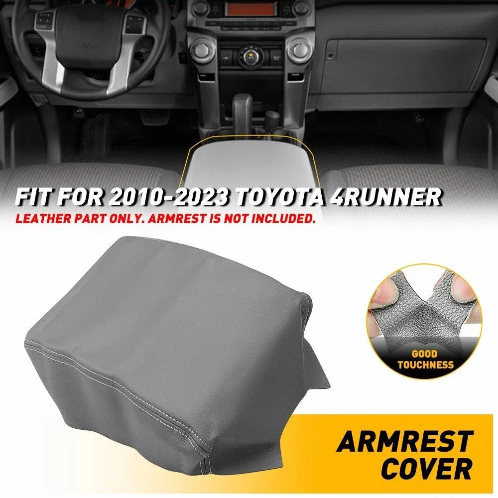 Leather Middle Console Lid Armrest Cover for Toyota 4Runner (2010–2023)