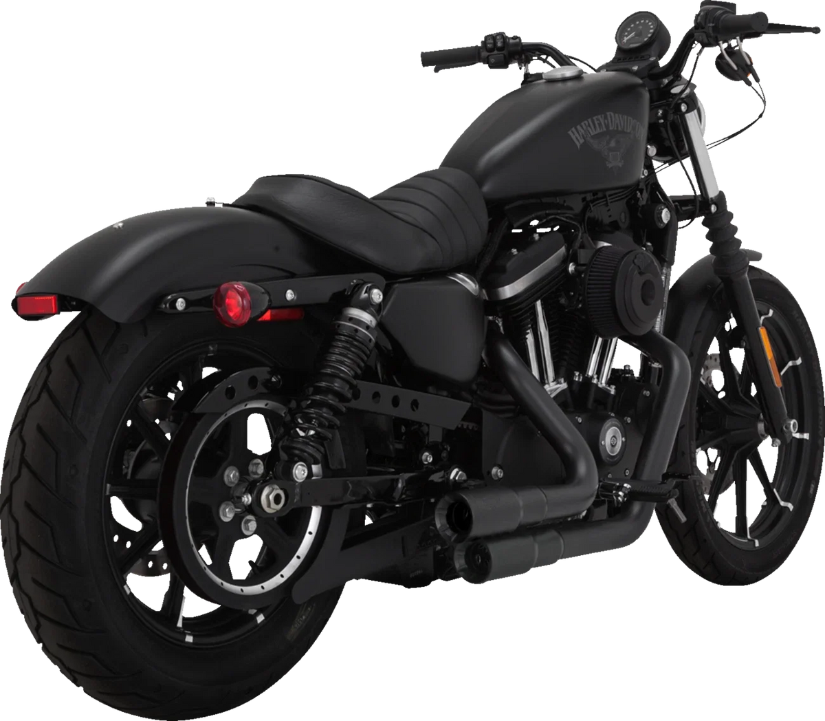 Vance & Hines Mini Grenades Exhaust for Harley Fat Boy (2007–2009) Matte Black