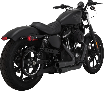 Vance & Hines Mini Grenades Exhaust for Harley Fat Boy (2007–2009) Matte Black