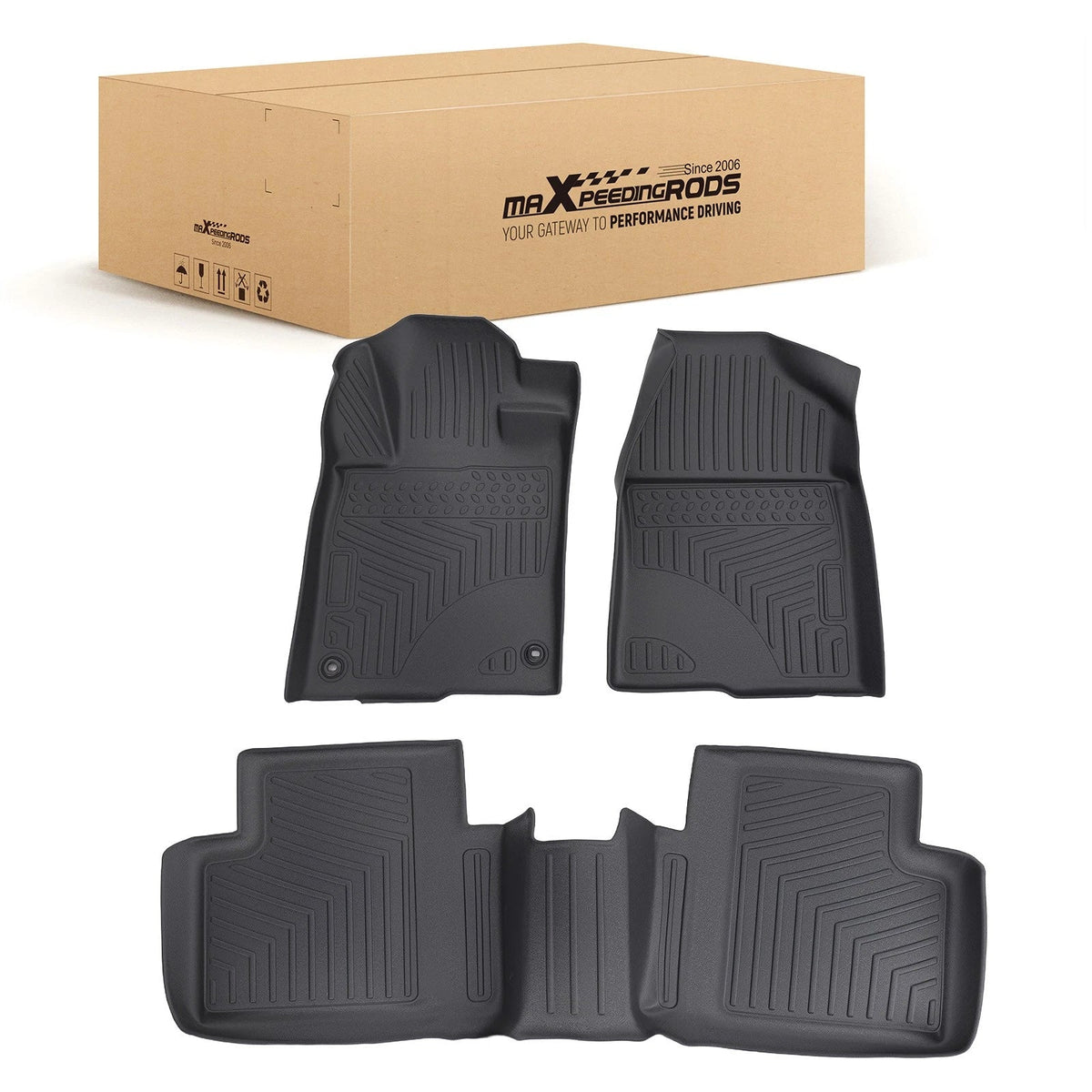 Set of 4 Anti-Slip Floor Mats Liner for Honda Civic Hatchback (2017–2021) TPE