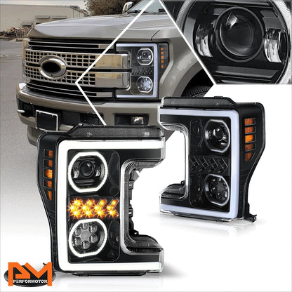 Sequential LED DRL Projector Headlight for Ford F250-F450 Super Duty (2017–2019)