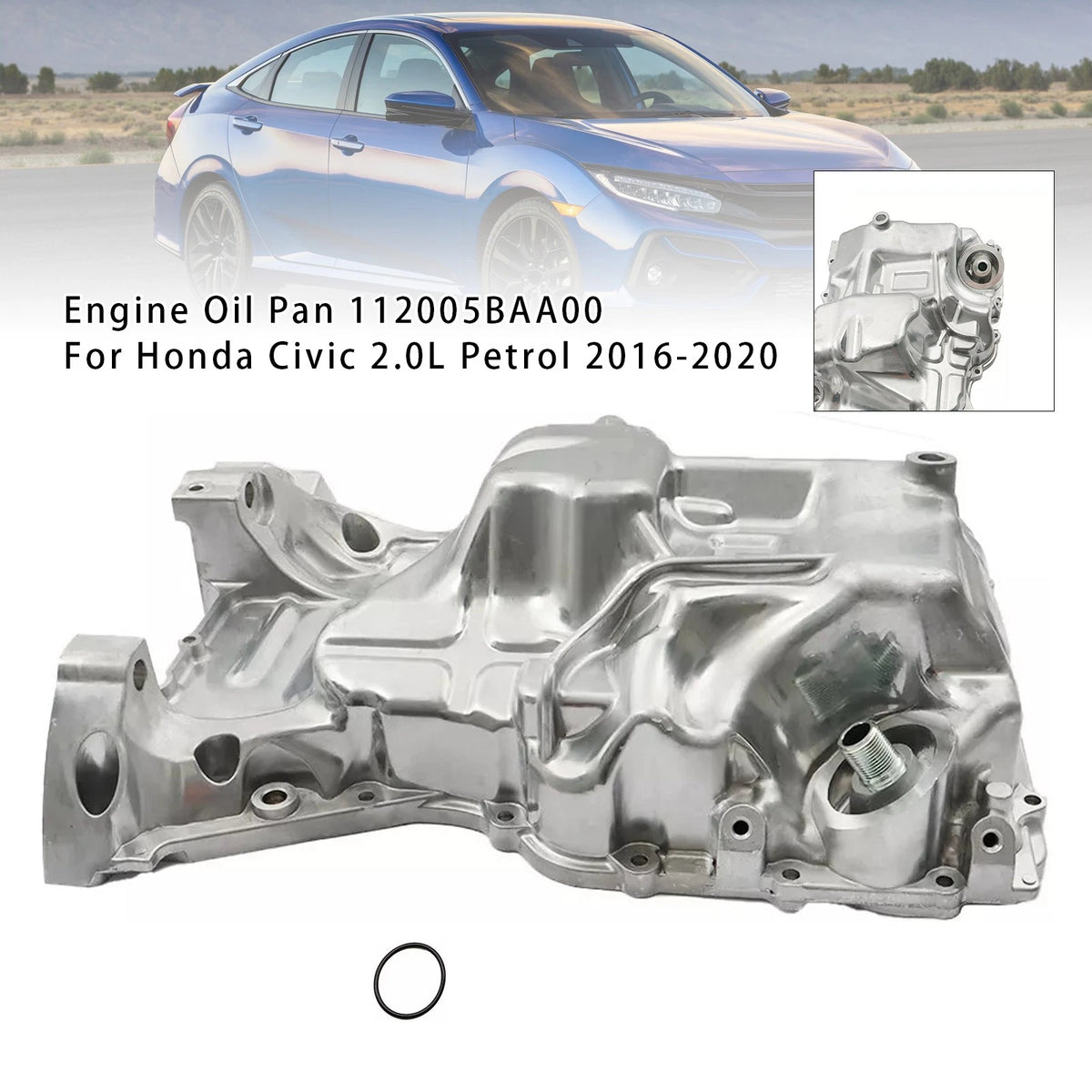 Engine Oil Pan for Honda Civic 2.0L (2016–2020) 112005BAA00, HOP39A