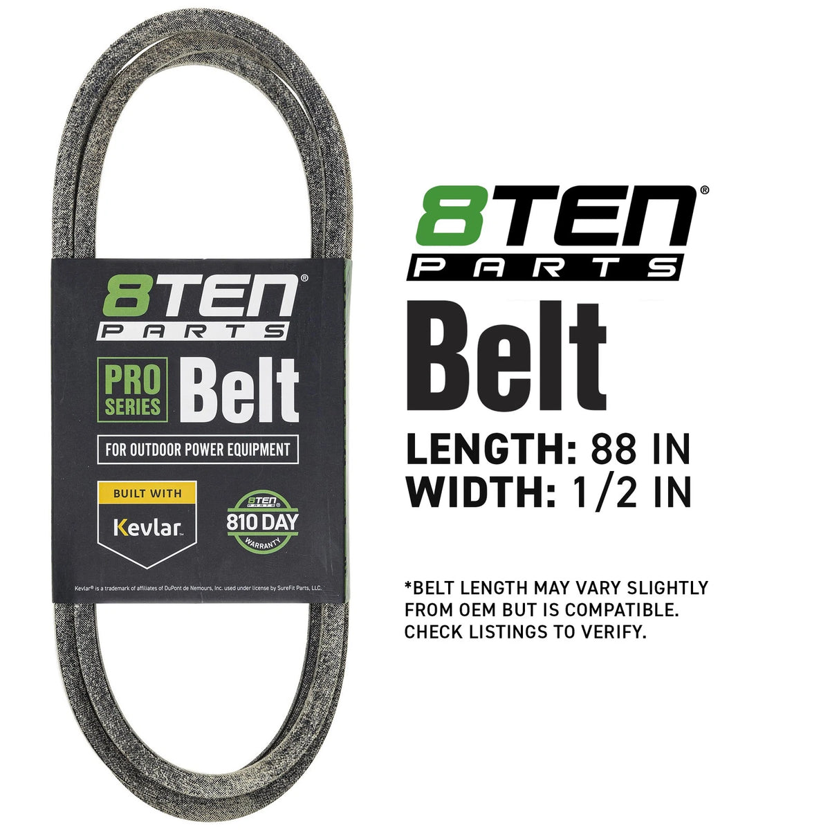 8TEN Kevlar Belt for Weed Eater (M127521, M146667, 754-0291)