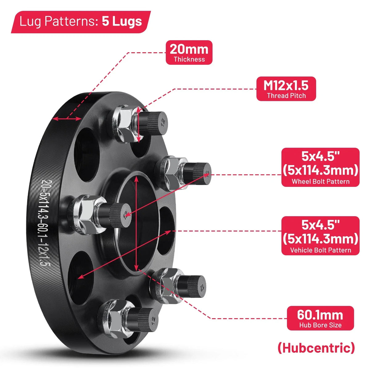 20mm Hubcentric Wheel Spacers for Suzuki Grand Vitara (1999–2013)