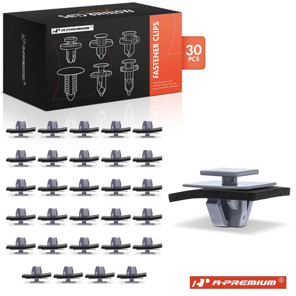 30Pcs Nylon Exterior Garnish Mount Clip Retainer w/ Seal for Hyundai (87758B9010, 87756C8700)