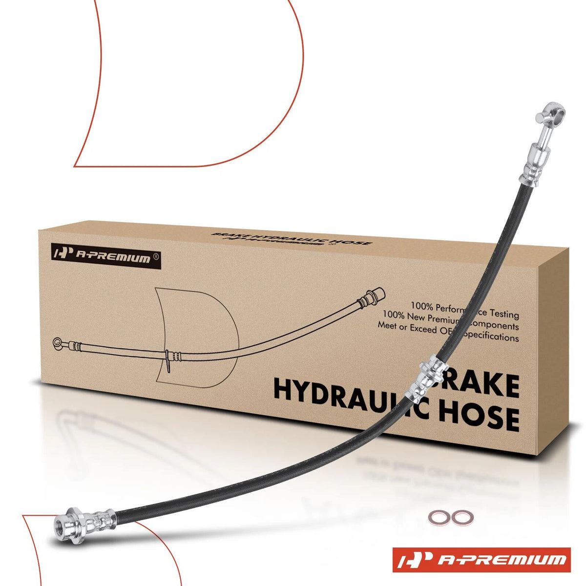 Front Driver Brake Hydraulic Hose for Nissan Maxima (2016–2019) 462114RA0B, 2207256