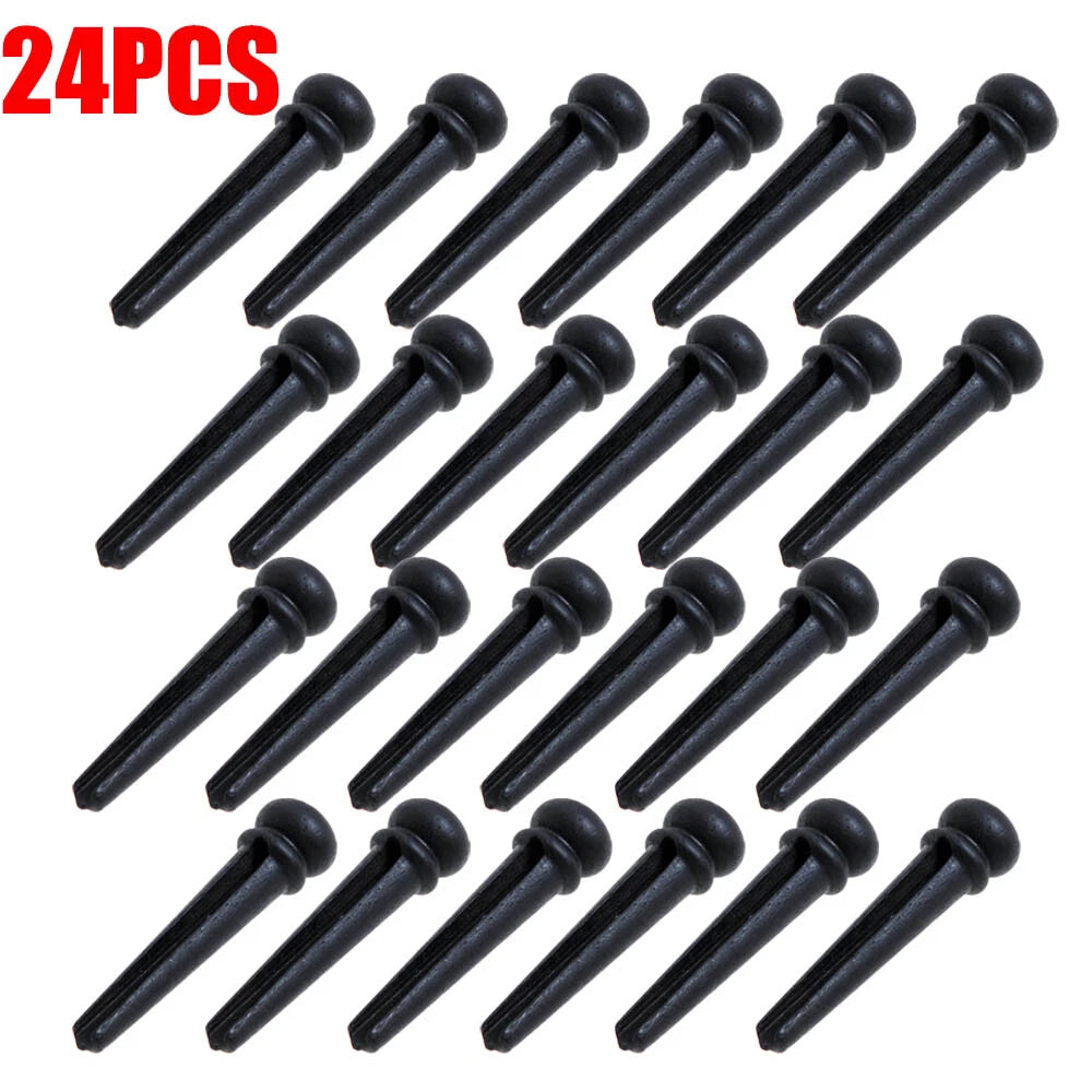24Pcs Ebony Bridge End Pins for Acoustic Guitar Accessories