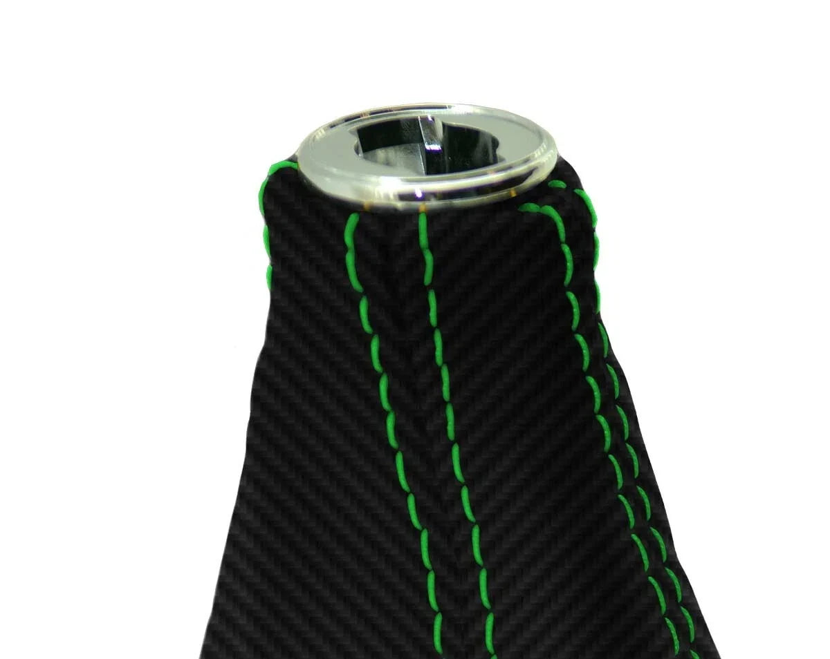 Manual Shift Boot Cover for Acura NSX (1991–2005) Carbon Fiber Green Stitch
