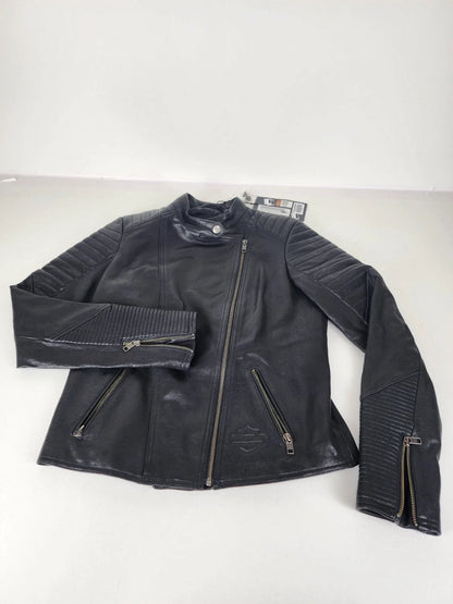 Harley-Davidson Women's Reservoir Moto Leather Jacket XL 97022-22VW