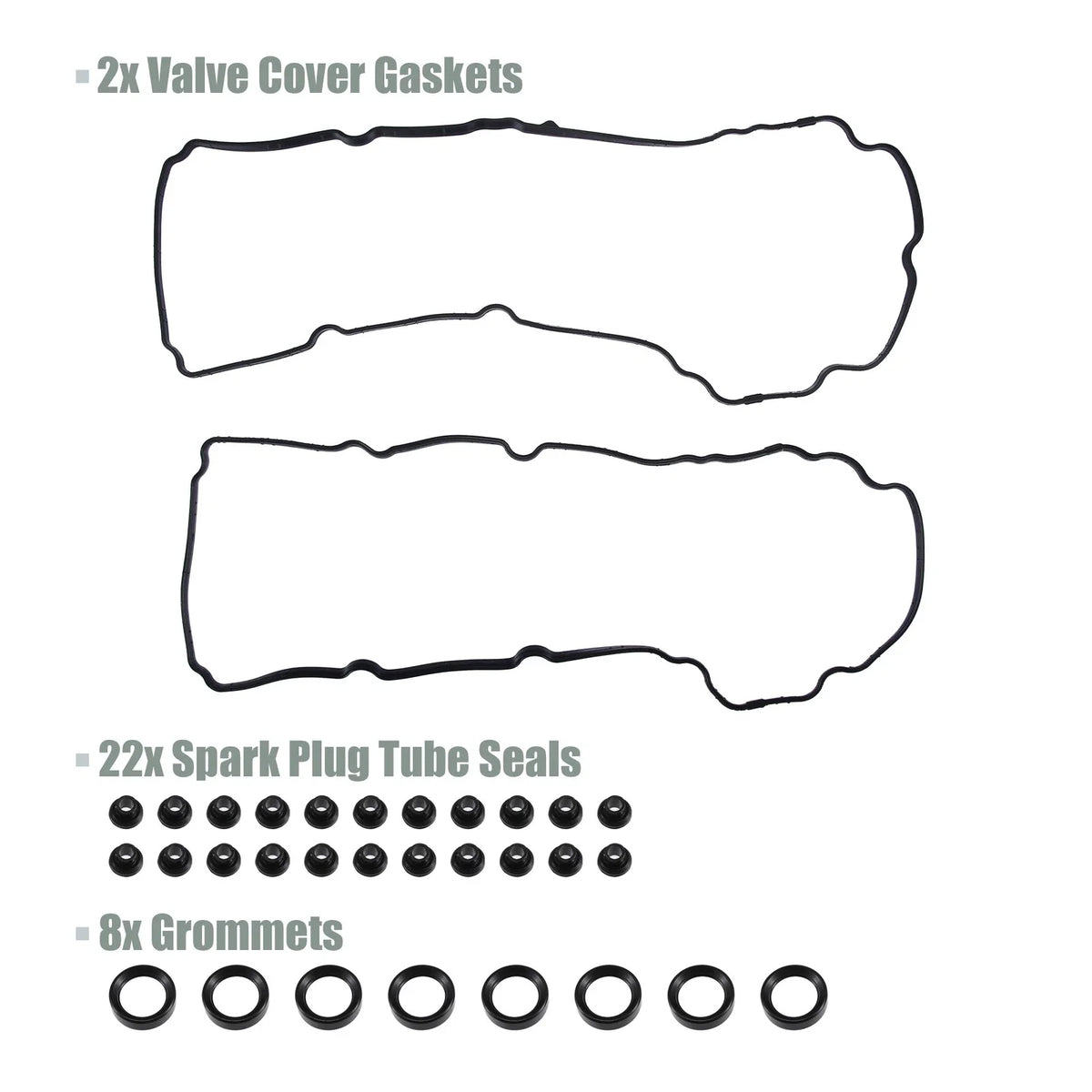 Set of 2 Engine Valve Cover Gaskets Seals for Ford Explorer (2013–2019)