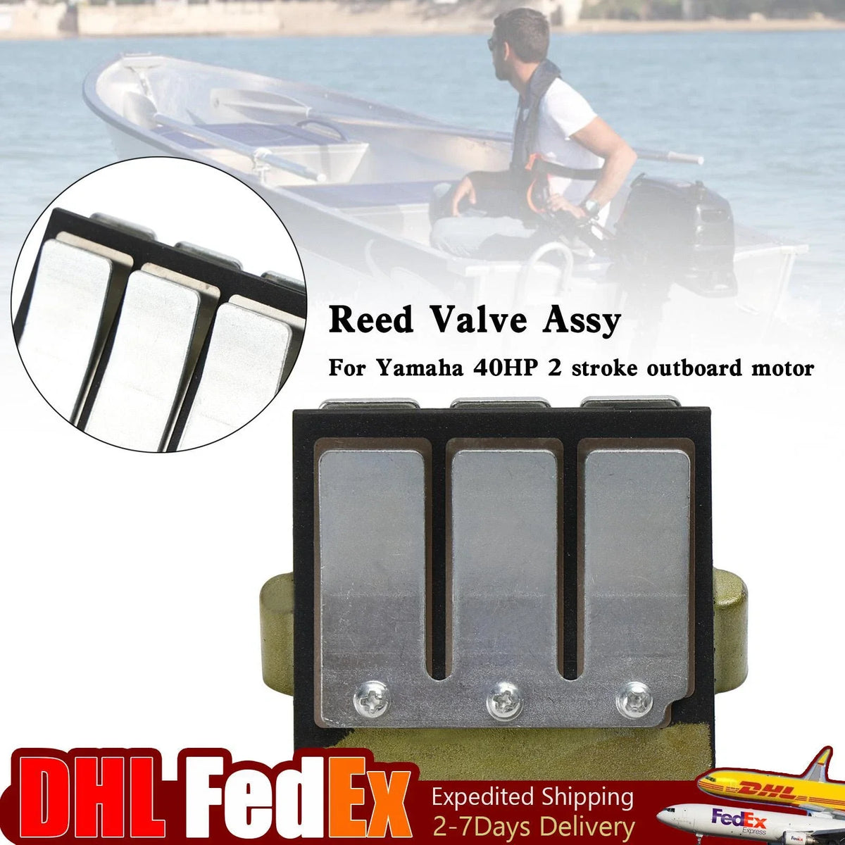 Reed Valve Assy 6F6-13610-00 for Yamaha Outboard 40HP (2-Stroke)