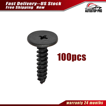100Pcs Flat Head Tapping Screw for Honda Acura ILX MDX NSX RDX RLX TL TLX TSX (2013–2023) - 90103-SDA-A00, 90103-TA0-000