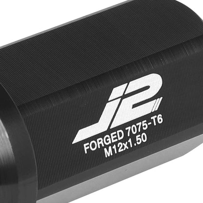 20 Pcs J2 7075-T6 Forged Aluminum Open-End Lug Nuts + Adapter for