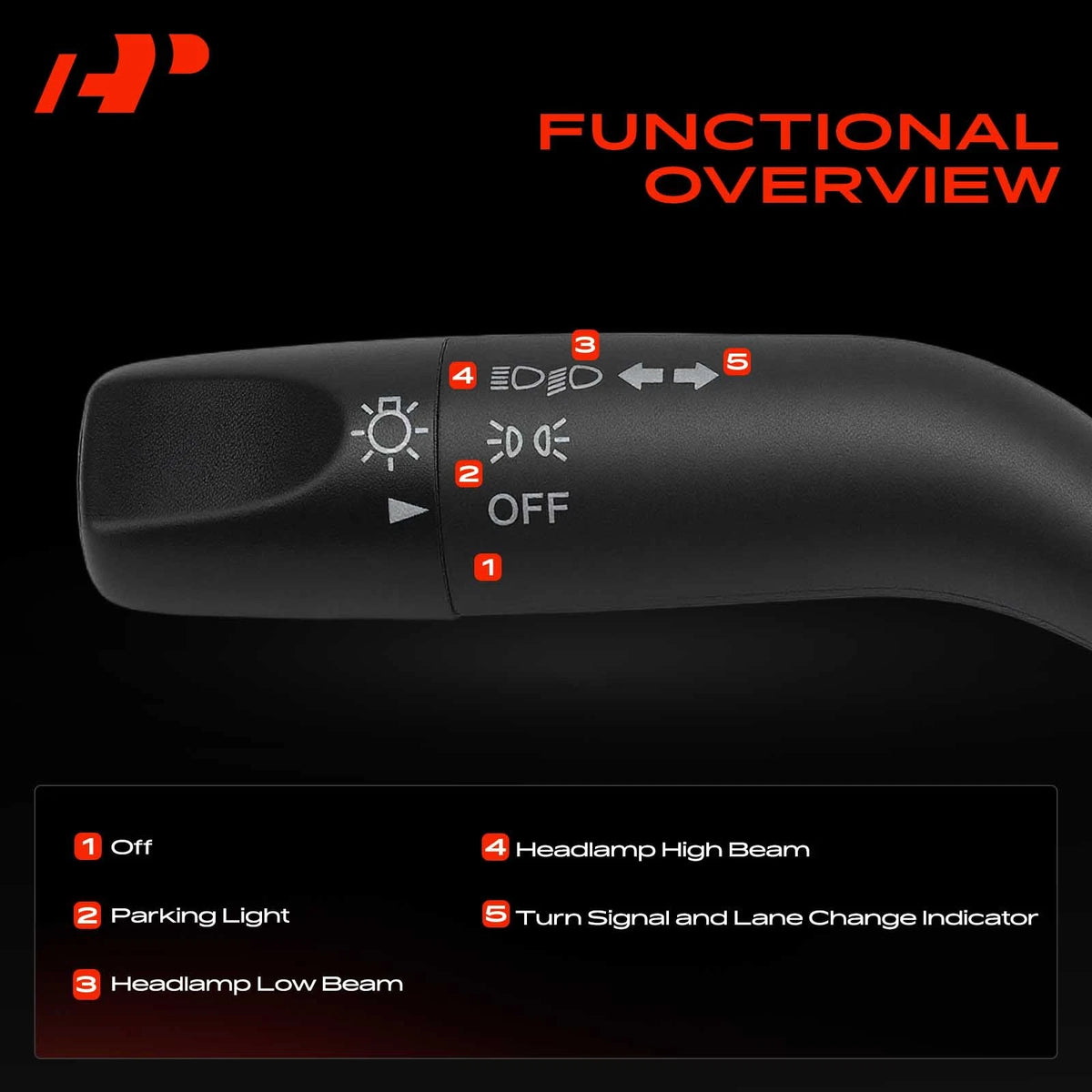 Turn Signal Switch for Mazda Tribute MPV Protege (2000–2003) GE4T66122, 219263898, CBS1089