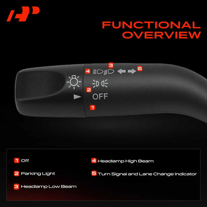 Turn Signal Switch for Mazda Tribute MPV Protege (2000–2003) GE4T66122, 219263898, CBS1089