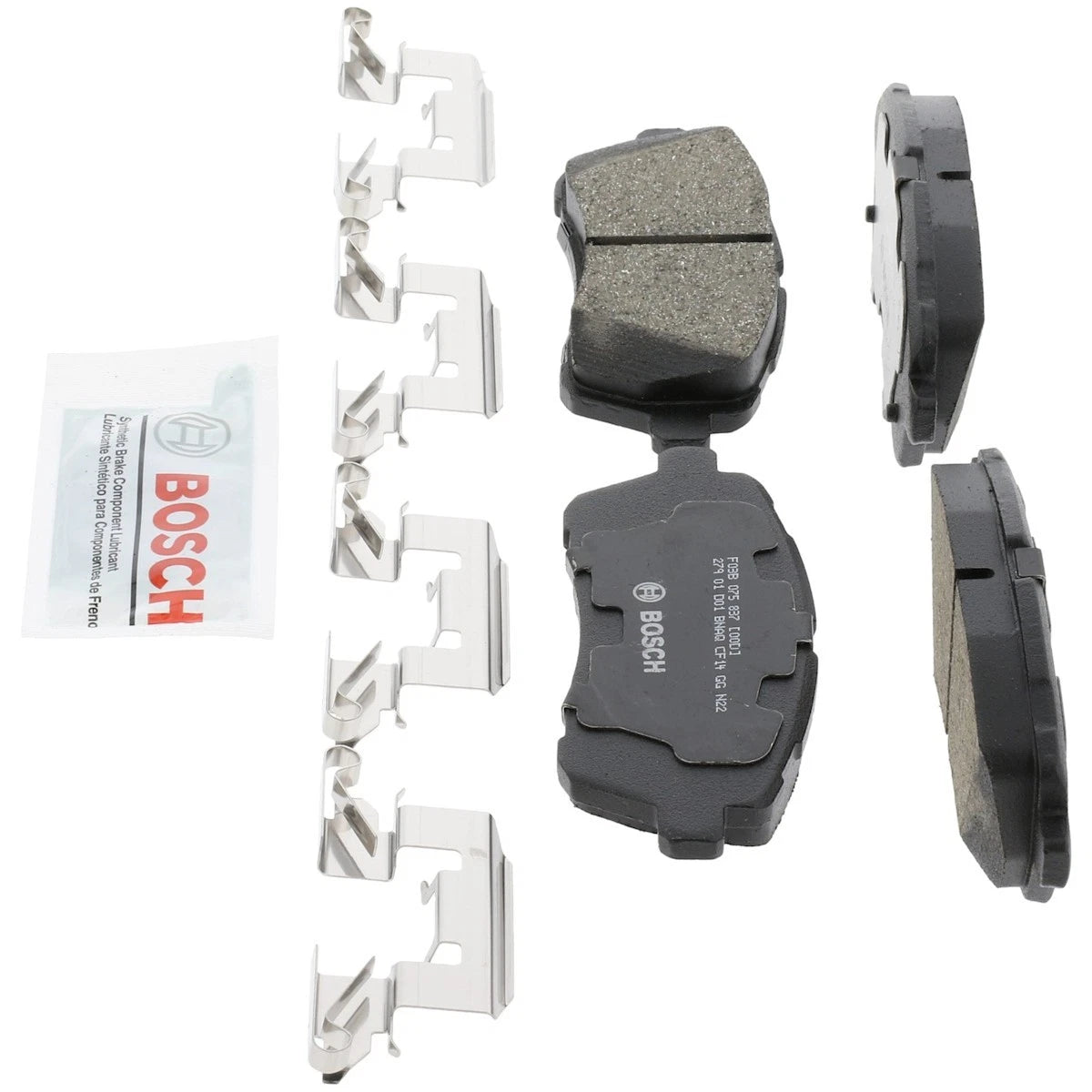 2X Bosch Brake Pad Set Front BC1454A for Mazda 2 (2011–2014)