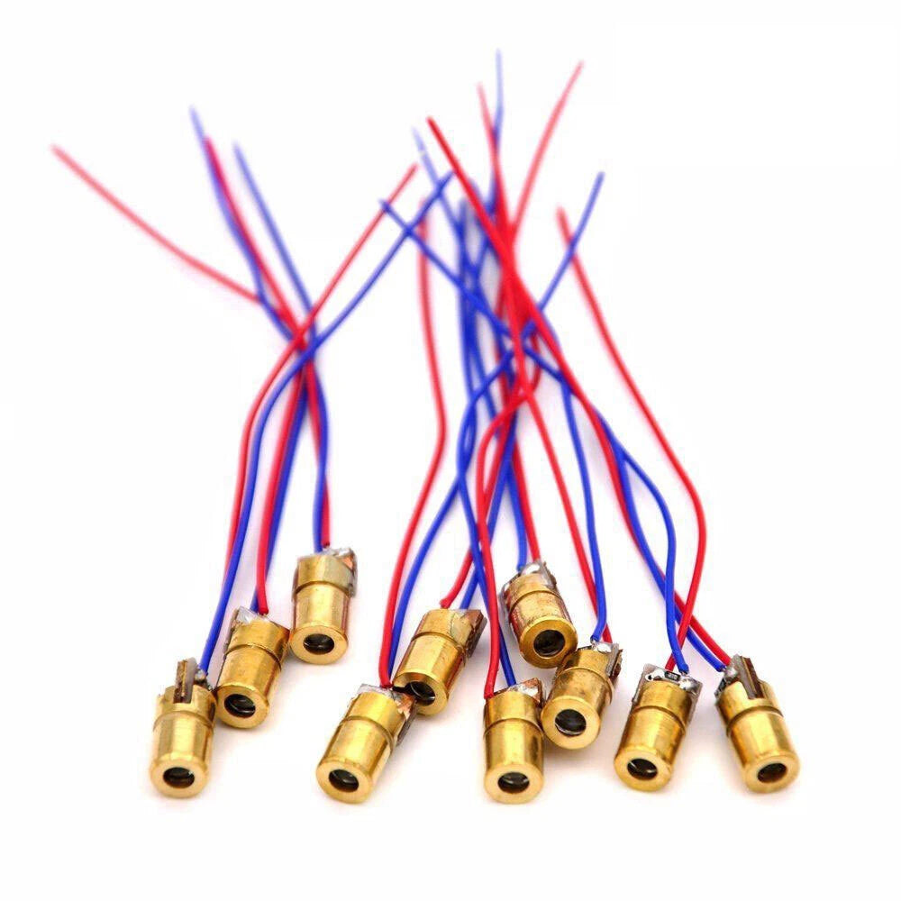 20X 650nm 6mm 5V Adjustable Laser Dot Diode Module Red Copper Head