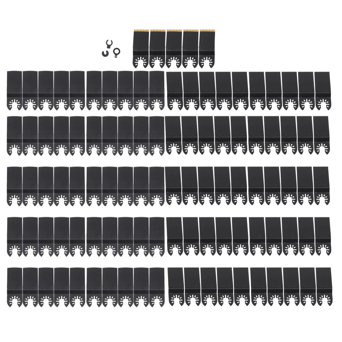 105 Pcs Oscillating Tool Blades for Wood Plastic Metal Cutting