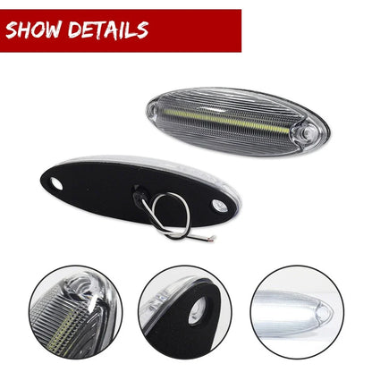 5X Clear White LED Roof Clearance Marker Lights for Freightliner Cascadia (2008–2023)