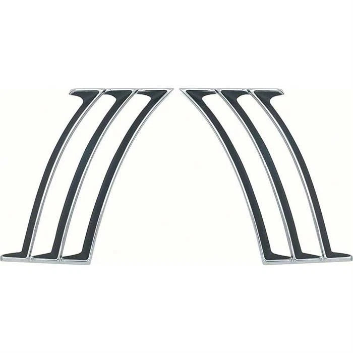 Pair of Outer Quarter Panel Louvers for 1969 Camaro (K280)