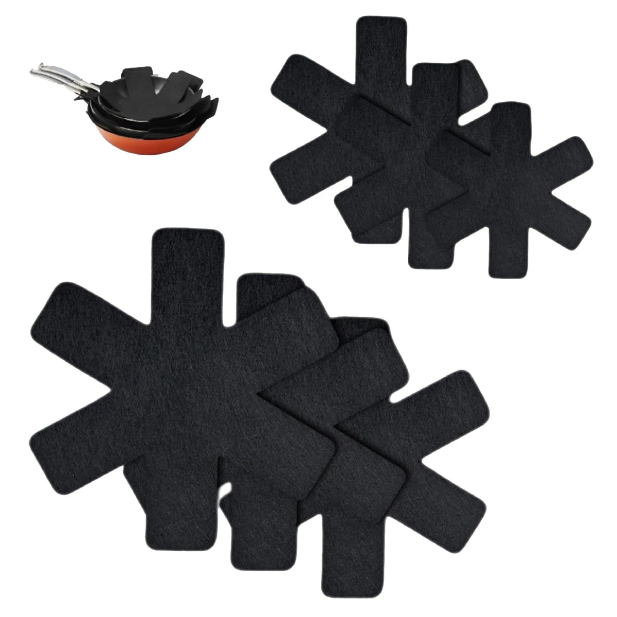 Set of 6 Pot and Pan Protectors for Kitchen Cookware (Various Sizes)
