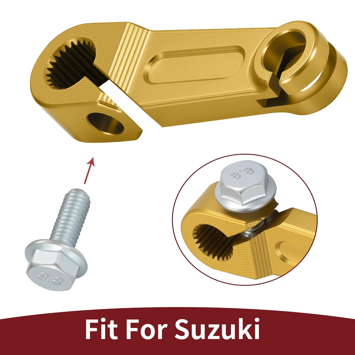Yellow Clutch Release Arm w/ Bolt for Suzuki RM80 RM85 RM125 RM250 (23271-20902, 01500-0616A)