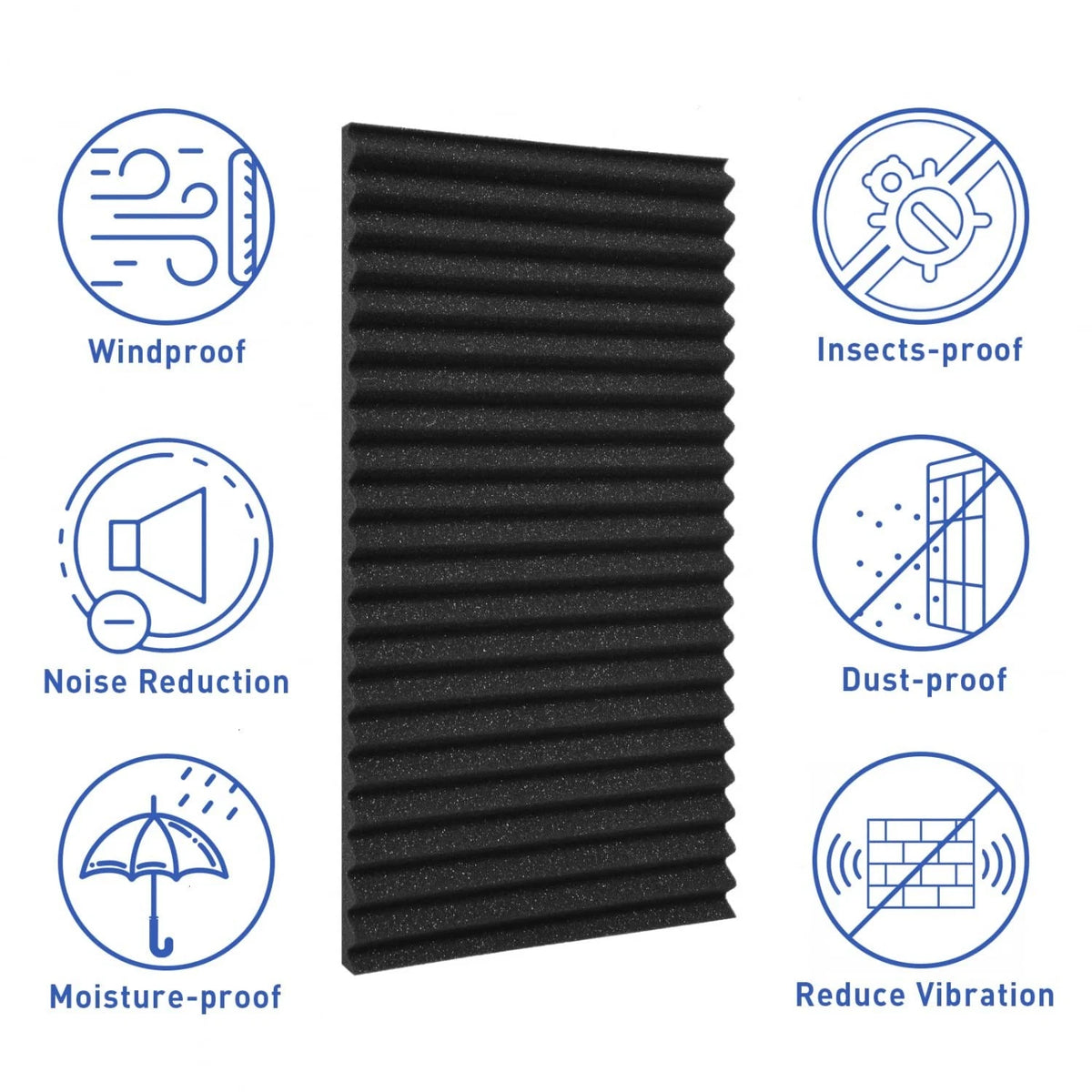 Window Air Conditioner Side Panels Foam for Black