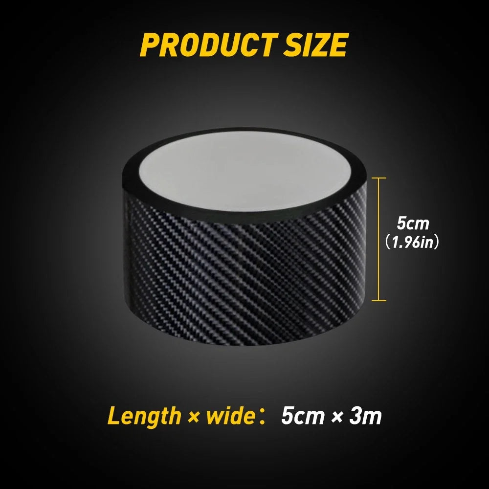 Set of 2 Carbon Fiber Black Pinstriping Tape for Motorcycle