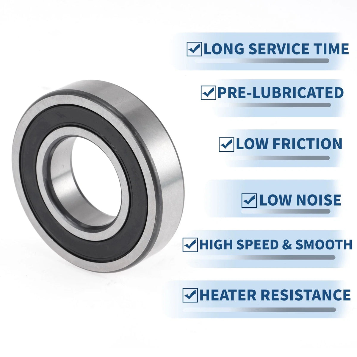 6207DDU Deep Groove Ball Bearing for Scooter Skateboard Wheel (N/A)