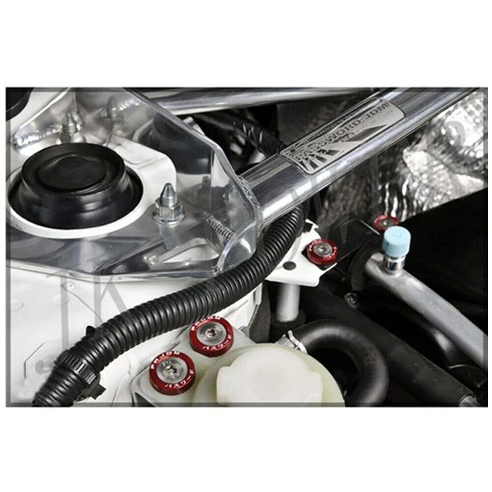 10Pcs Chrome Aluminum Fender Bumper Washer/Bolt for Universal Fit