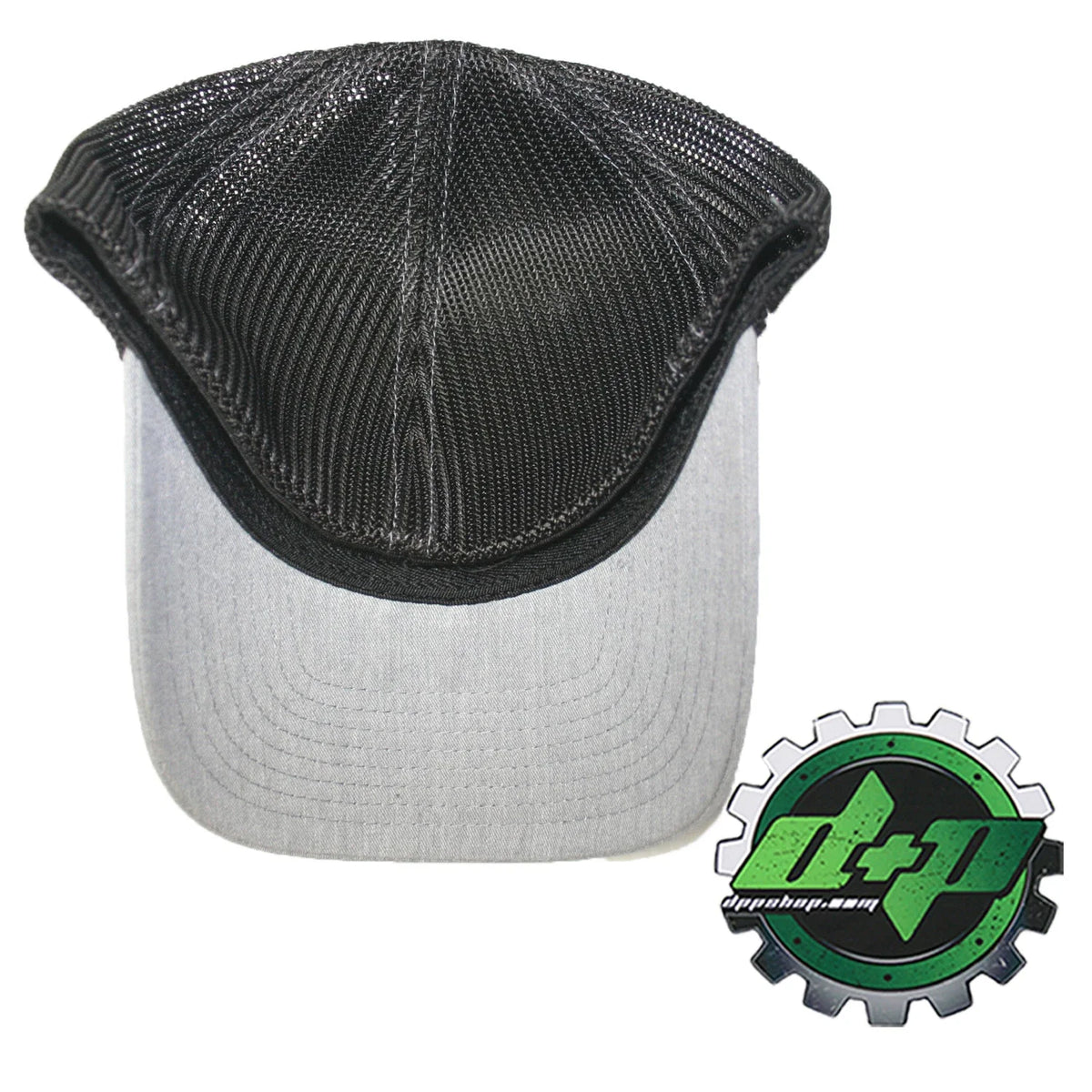 Powerstroke Trucker Hat for Ford (Richardson Gray Denim Black Mesh LG/XL)