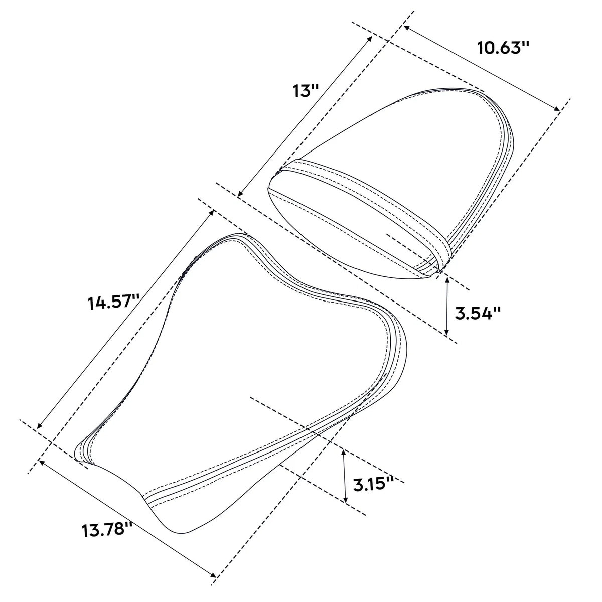 Front Rider & Rear Passenger Seat for Suzuki GSXR1000 (2005–2006) Black