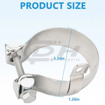 1PC Exhaust Muffler Pipe Clamp for GMC Yukon (2008–2024) 20779889, 2077-9889