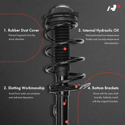 Front Struts w/ Coil Springs Assembly for Jeep Cherokee KL (2014–2023) 68373959AC, 68373958AC
