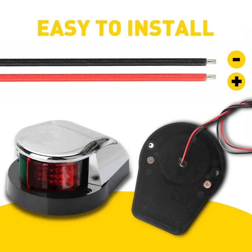 LED Boat Navigation Lights Red and Green for Marine Bow Light