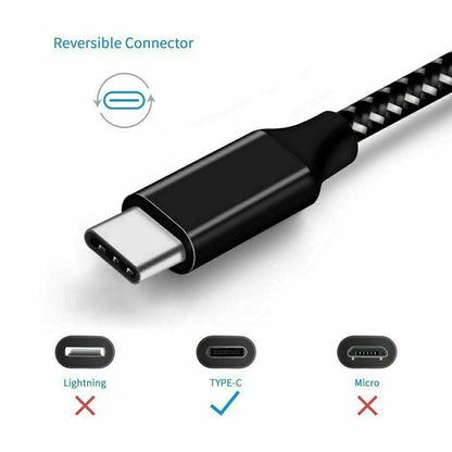 Type-C USB-C Charging Cable for Samsung Android LG (2019–2023)