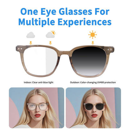Smart Glasses for Women Men - Bluetooth Audio with Color-Changing Lens