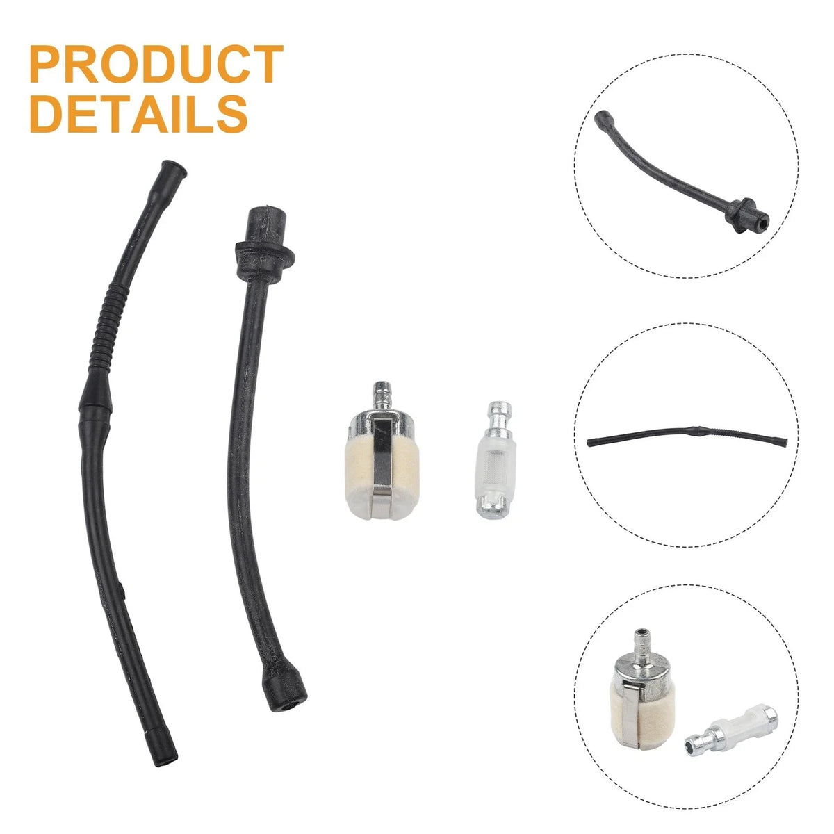 Fuel Pipe & Filters for Chinese Chainsaw 4500/5200/5800 (52cc/58cc)
