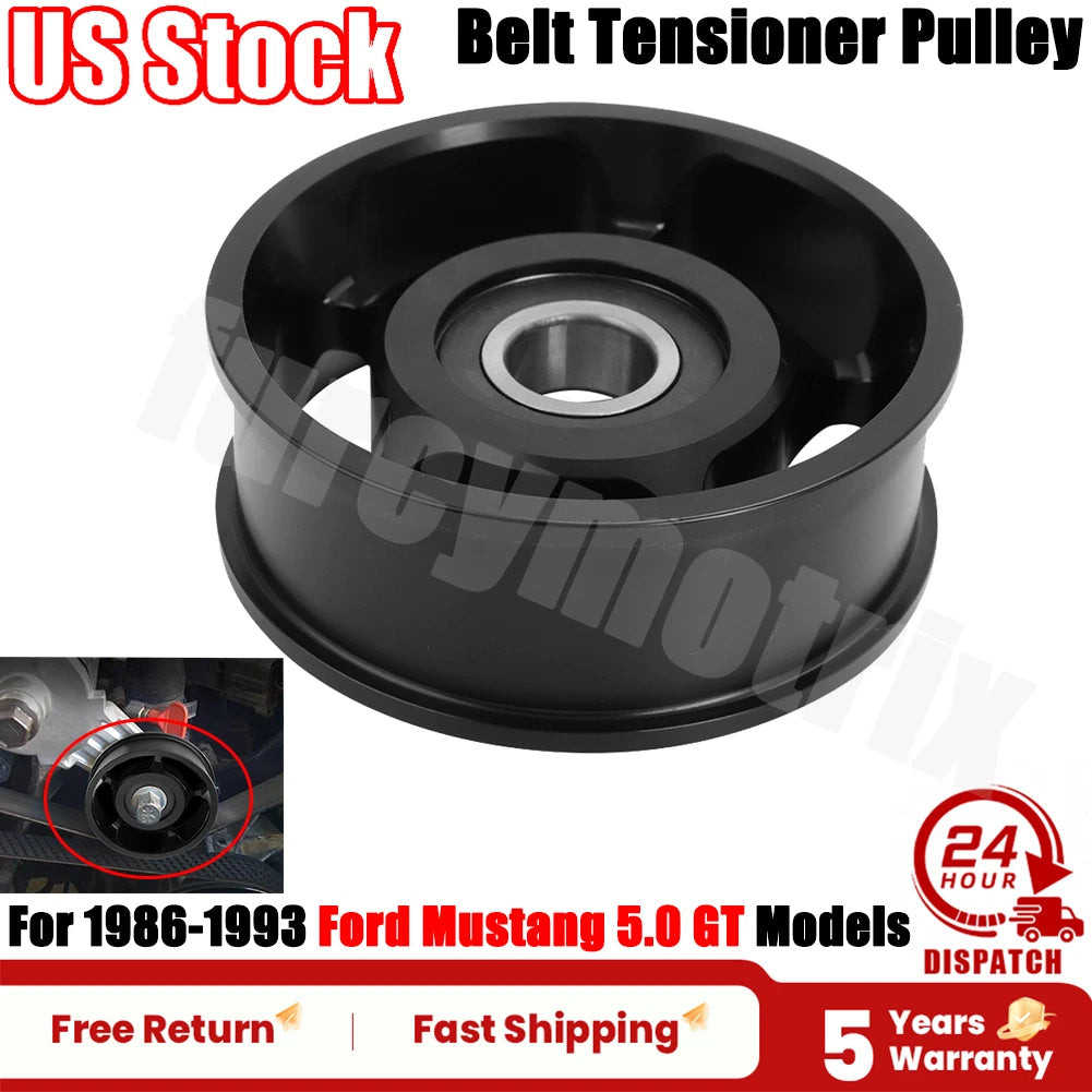 Billet Aluminum Belt Tensioner Pulley for Ford Mustang 5.0 GT Cobra (1986–1993)