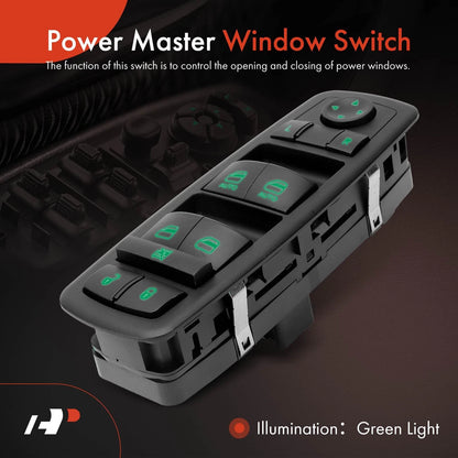 Front Left Power Window Switch for VW Routan (2009–2012) 7B0959857A, 7B0959857B, 7B0959857E, DWS861